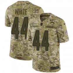 Nike Chargers #44 Kyzir White Camo Mens Stitched NFL Limited 2018 Salute To Service Jersey