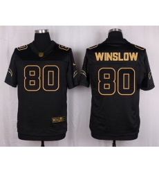 Nike Chargers #80 Kellen Winslow Black Mens Stitched NFL Elite Pro Line Gold Collection Jersey