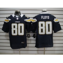 Nike San Diego Chargers 80 Malcom Floyd Dark Blue Elite NFL Jersey