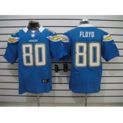 Nike San Diego Chargers 80 Malcom Floyd Light blue Elite NFL Jersey