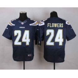 nike nfl jerseys san diego chargers 24 flowers blue[Elite][flowers]