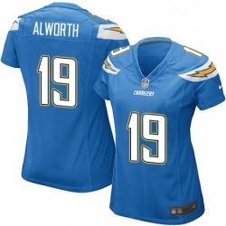 Womens Nike Los Angeles Chargers 19 Lance Alworth Game Electric Blue Alternate NFL Jersey