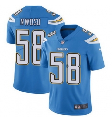 Nike Chargers #58 Uchenna Nwosu Electric Blue Alternate Youth Stitched NFL Vapor Untouchable Limited Jersey