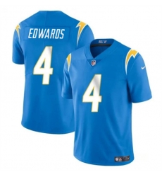 Youth Los Angeles Chargers 4 Gus Edwards Light Blue Vapor Untouchable Limited Stitched Jersey