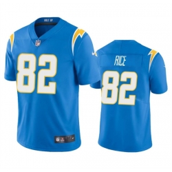 Youth Los Angeles Chargers 82 Brenden Rice Light Blue 2024 Draft Vapor Limited Stitched Football Jersey
