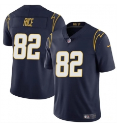 Youth Los Angeles Chargers 82 Brenden Rice Navy 2024 Draft Vapor Limited Stitched Football Jersey
