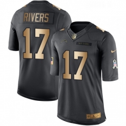 Youth Nike Los Angeles Chargers 17 Philip Rivers Limited BlackGold Salute to Service NFL Jersey