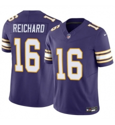 Men Minnesota Vikings 16 Will Reichard Purple 2023 F U S E  Throwback Vapor Untouchable Limited Stitched Jersey