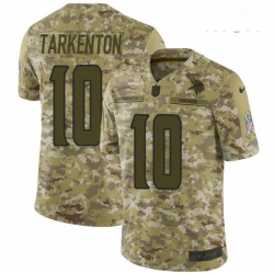 Mens Nike Minnesota Vikings 10 Fran Tarkenton Limited Camo 2018 Salute to Service NFL Jersey