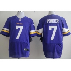 Nike Minnesota Vikings 7 Christian Ponder Purple Elite NFL Jersey