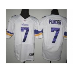 Nike Minnesota Vikings 7 Christian Ponder white Elite NFL Jersey