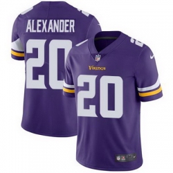 Nike Vikings #20 Mackensie Alexander Purple Team Color Mens Stitched NFL Vapor Untouchable Limited Jersey