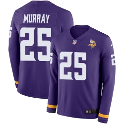 Nike Vikings #25 Latavius Murray Purple Team Color Men Stitched NFL Limited Therma Long Sleeve Jersey