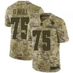 Nike Vikings #75 Brian O Neill Camo Mens Stitched NFL Limited 2018 Salute To Service Jersey