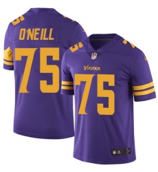 Nike Vikings #75 Brian O Neill Purple Mens Stitched NFL Limited Rush Jersey