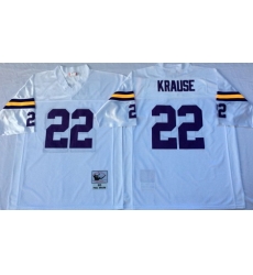 Vikings 22 Paul Krause White Throwback Jersey