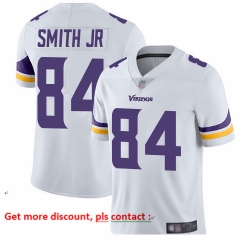 Vikings 84 Irv Smith Jr  White Men Stitched Football Vapor Untouchable Limited Jersey