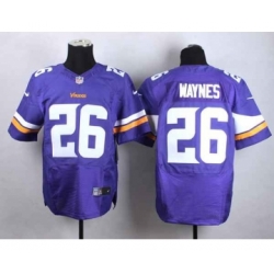 nike nfl jerseys minnesota vikings 26 waynes purple[Elite][waynes]