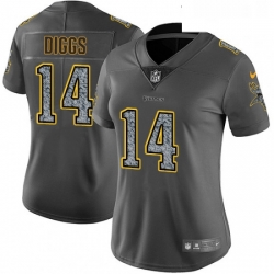 Womens Nike Minnesota Vikings 14 Stefon Diggs Gray Static Vapor Untouchable Limited NFL Jersey