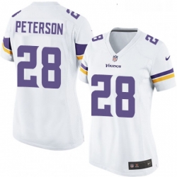 Womens Nike Minnesota Vikings 28 Adrian Peterson Game White NFL Jersey