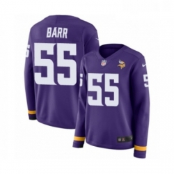 Womens Nike Minnesota Vikings 55 Anthony Barr Limited Purple Therma Long Sleeve NFL Jersey