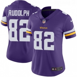 Womens Nike Minnesota Vikings 82 Kyle Rudolph Purple Team Color Vapor Untouchable Limited Player NFL Jersey