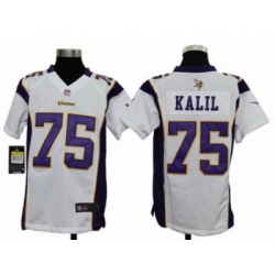 Nike Youth NFL Minnesota Vikings #75 Matt Kalil White Jerseys