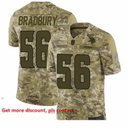 Vikings 56 Garrett Bradbury Camo Youth Stitched Football Limited 2018 Salute to Service Jersey