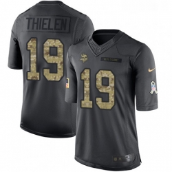 Youth Nike Minnesota Vikings 19 Adam Thielen Limited Black 2016 Salute to Service NFL Jersey