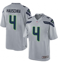 Men Nike NFL Steven Hauschka Seattle Seahawks 4 Gray Vapor Limited Jersey