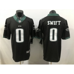 Men Philadelphia Eagles 0 D 27Andre Swift Black 2023 Draft Vapor Limited Stitched Football Jersey