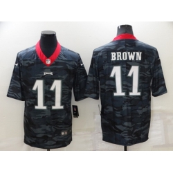 Men Philadelphia Eagles 11 A J Brown Camo Limited Stitched Jerse