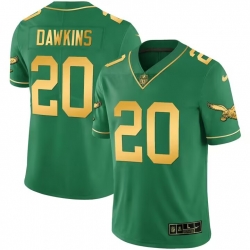 Men Philadelphia Eagles 20 Brian Dawkins Green Gold Vapor Untouchable Limited Stitched Jersey