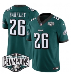 Men Philadelphia Eagles 26 Saquon Barkley Green 2024 NFC East Champions F U S E  Vapor Untouchable Limited Stitched Football Jersey