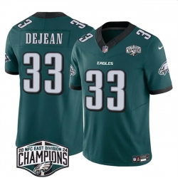 Men Philadelphia Eagles 33 Cooper DeJean Green 2024 New NFC East Champions F U S E  Vapor Untouchable Limited Stitched Football Jersey