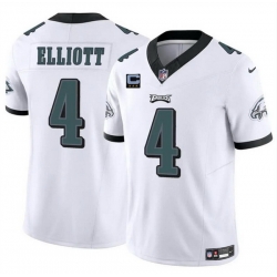 Men Philadelphia Eagles 4 Jake Elliott White F U S E With 3 Star C Patch Vapor Untouchable Limited Stitched Football Jersey