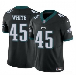 Men Philadelphia Eagles 45 Devin White Black 2023 F U S E Vapor Untouchable Limited Stitched Football Jersey