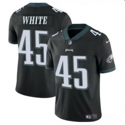 Men Philadelphia Eagles 45 Devin White Black Vapor Untouchable Limited Stitched Football Jersey