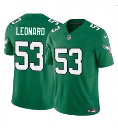 Men Philadelphia Eagles 53 Shaquille Leonard Green 2023 F U S E  Vapor Untouchable Limited Stitched Football Jersey