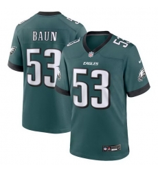 Men Philadelphia Eagles 53 Zack Baun Green Vapor Limited Jersey