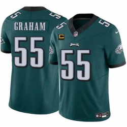 Men Philadelphia Eagles 55 Brandon Graham Green F U S E With 4 Star C Patch Vapor Untouchable Limited Stitched Football Jersey