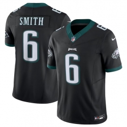 Men Philadelphia Eagles 6 DeVonta Smith Black 2023 F U S E  Vapor Untouchable Limited Stitched Football Jersey