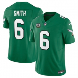 Men Philadelphia Eagles 6 DeVonta Smith Green 2023 F U S E  With C Patch Vapor Untouchable Stitched Football Jersey