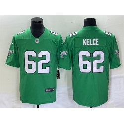 Men Philadelphia Eagles 62 Jason Kelce Green Stitched Football Jersey