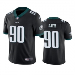 Men Philadelphia Eagles 90 Jordan Davis Black Vapor Untouchable Limited Stitched Jersey