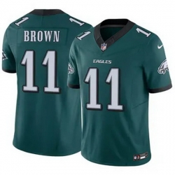 Men Philadelphia Eagles A.J. Brown #11 Green F U S E Stitched NFL Jersey