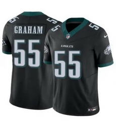 Men Philadelphia Eagles Brandon Graham #55 Black F U S E Stitched NFL Jersey