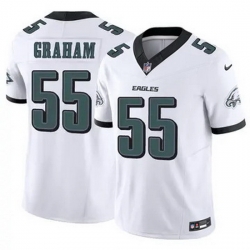 Men Philadelphia Eagles Brandon Graham #55 White F U S E Stitched NFL Jersey