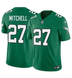 Men Philadelphia Eagles Quinyon Mitchell #27 Green Vapor Untouchable Stitched NFL Jersey