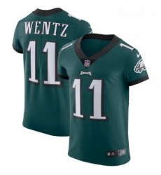 Mens Nike Philadelphia Eagles 11 Carson Wentz Midnight Green Team Color Vapor Untouchable Elite Player NFL Jersey